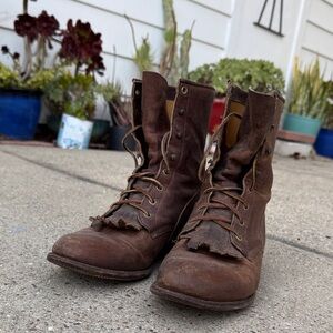 Justin Boots Women's Brown Leather Heeled Boots